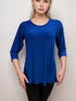 Elegant 3/4-Sleeve Color Shirt - T311
